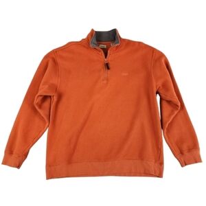 Izod Orange Quarter-Zip Pullover Mens Medium
